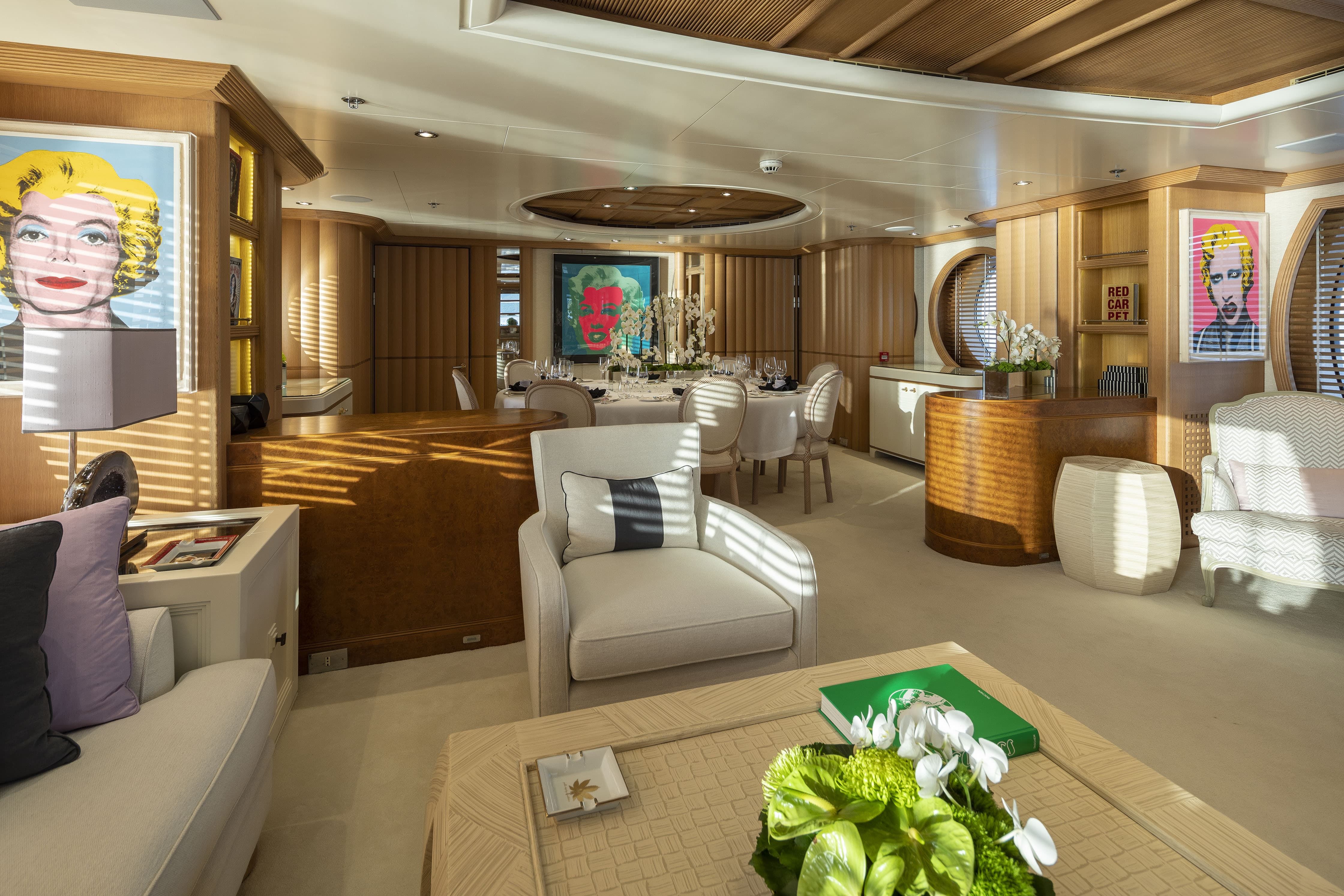 Super Yacht Rental Greece, luxury salon, superyacht salon