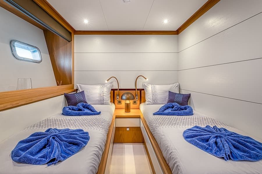 superyacht cabin, luxury yacht cabin, superyacht accommodation