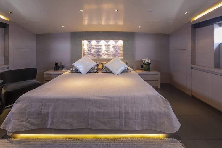 superyacht bedroom, master cabin, luxury bedrooms