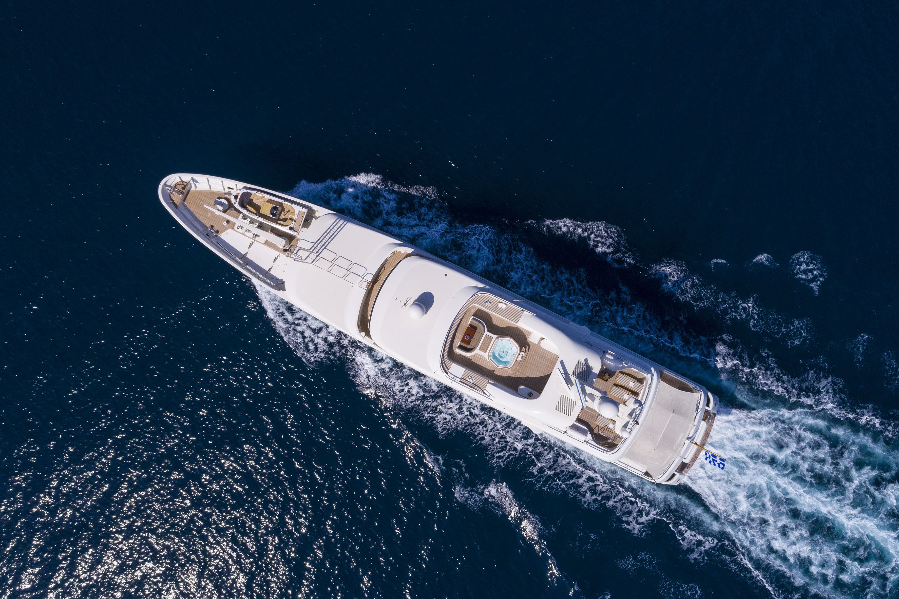 superyacht top view,  Greece superyacht charter, Finest Yacht Charter