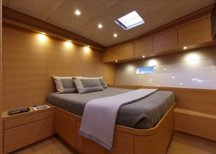 sailing super yacht Greece, luxury sailing yacht accommodation