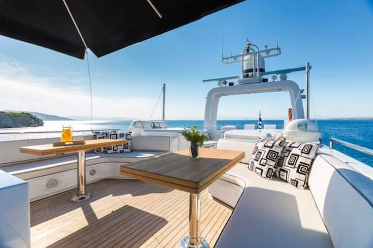 superyacht deck, luxury yacht deck, rent superyacht Cyclades