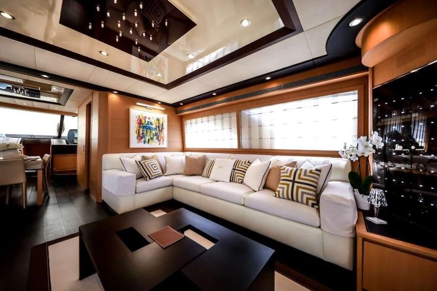 modern interior, yacht interior, yacht salon