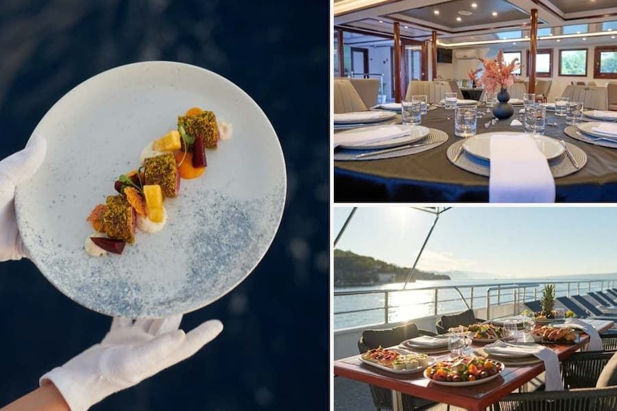 fine dining, yacht event Croatia, yacht party Croatia planner
