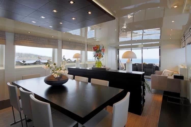 Greek yacht, yacht interior, super yacht charter